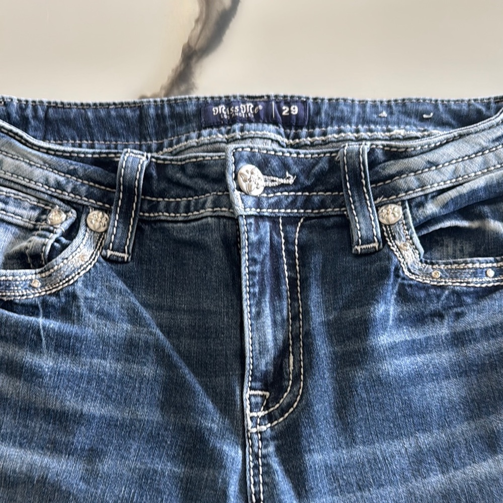 Miss Me Blue Distressed Denim Jeans